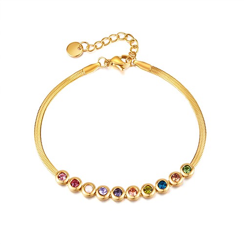Vergoldet Armband Damen Bunt