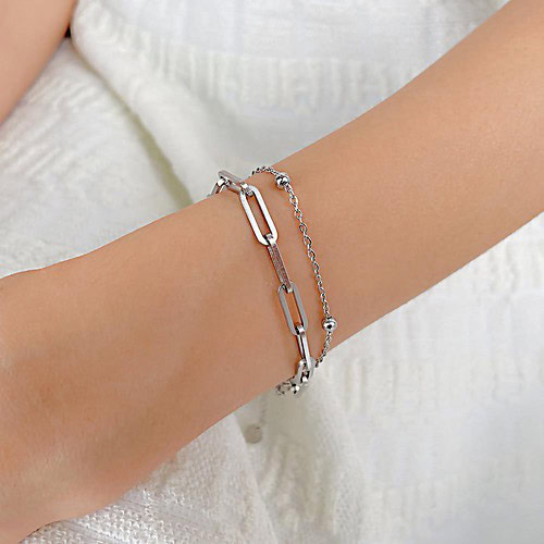 Büroklammer Armband Doppel