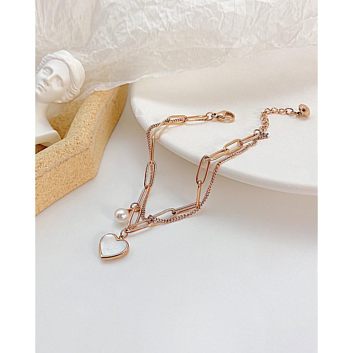 Paperclip Armband Rosegold