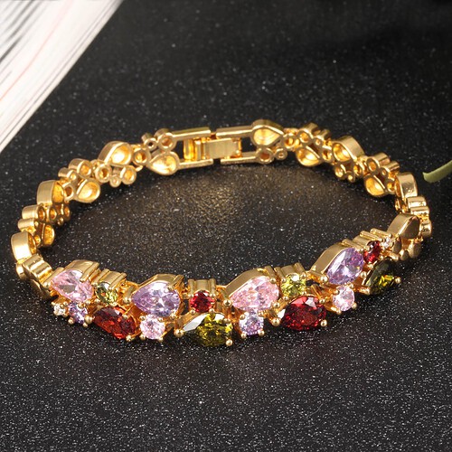 Gold Armband Damen Zirkonia