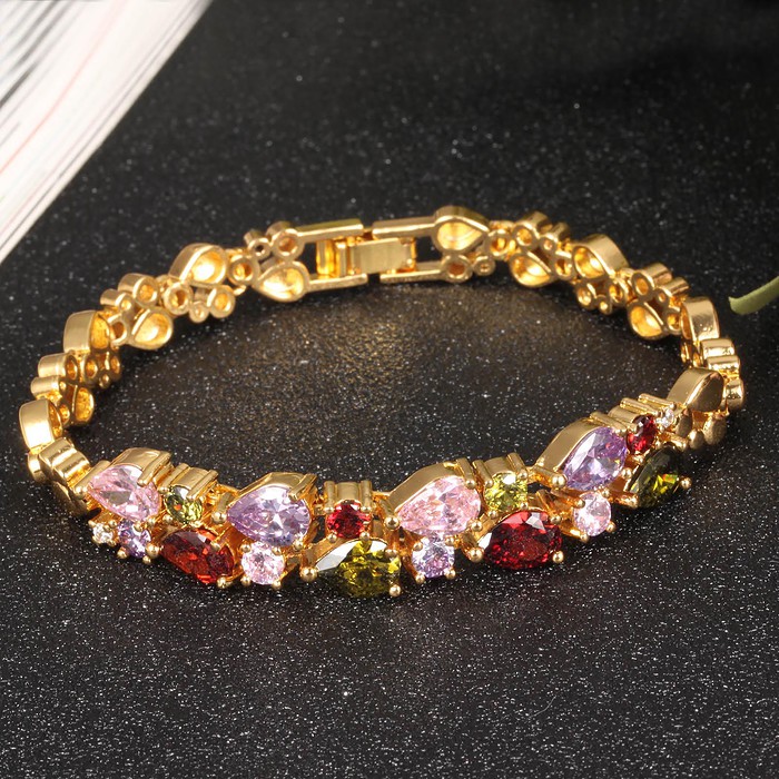 Gold Armband Damen Zirkonia