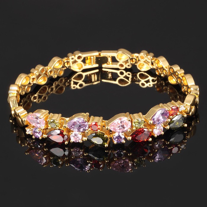 Gold Armband Damen Zirkonia