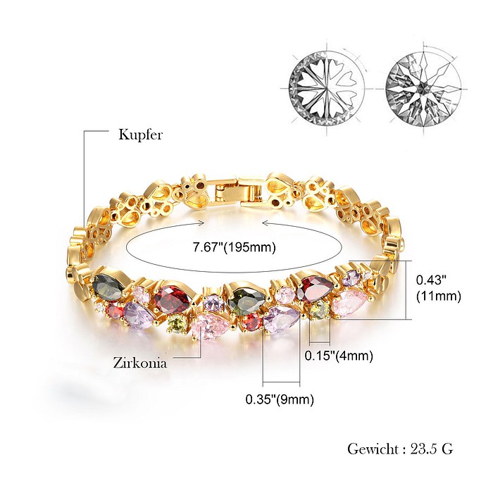 Gold Armband Damen Zirkonia