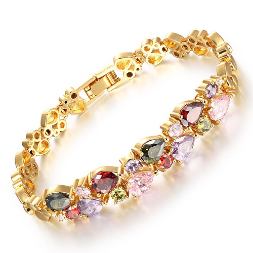 Gold Armband Damen Zirkonia