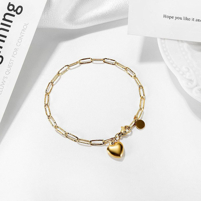 Goldene Armband Mit Herzanhänger – Bild 4