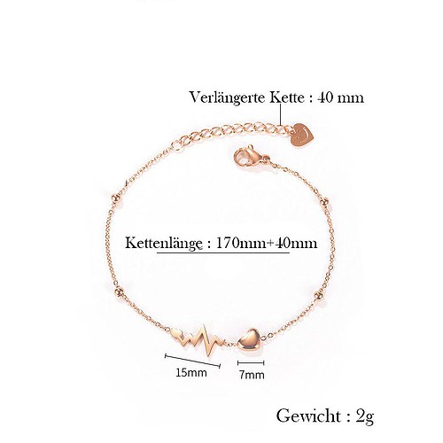 Herzschlag Armband Rosegold