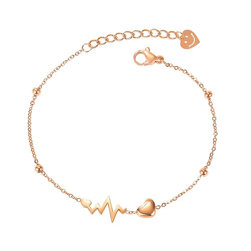 Herzschlag Armband Rosegold