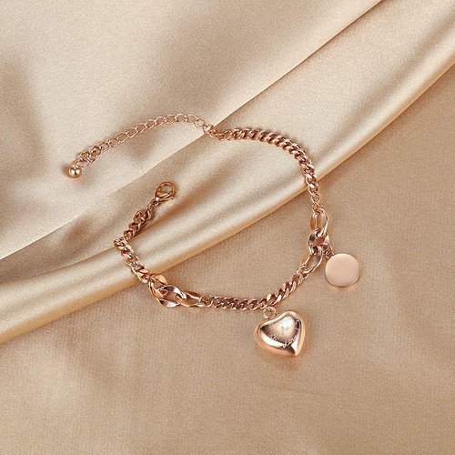Rosegold Armband Mit Herzanhänger