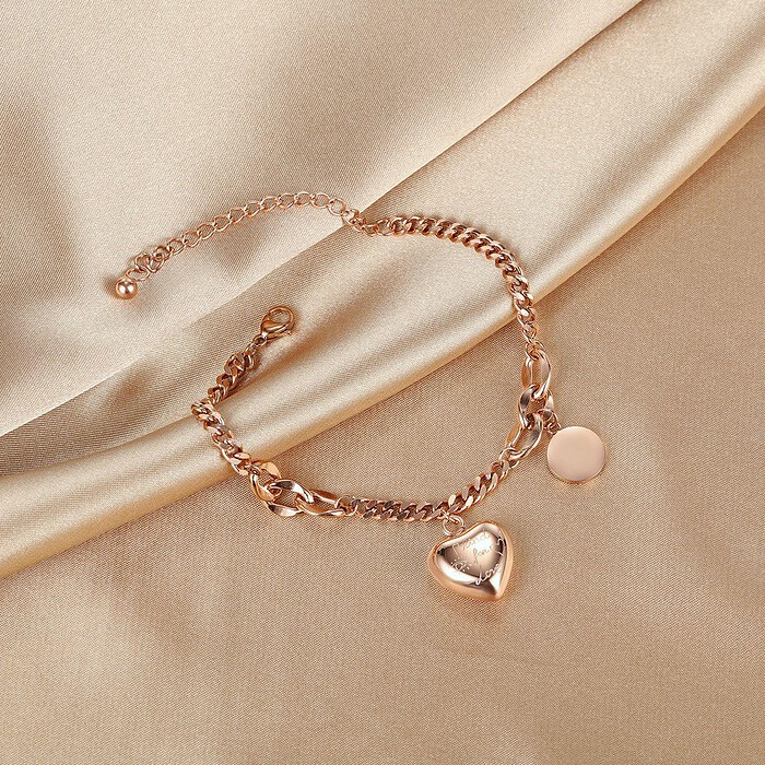 Rosegold Armband Mit Herzanhänger