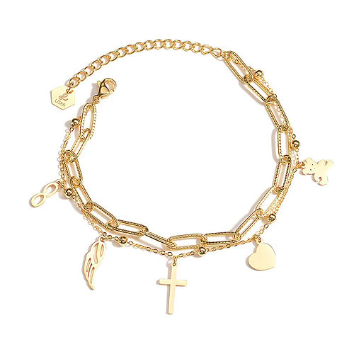 Kreuz Charm Armband Anhänger