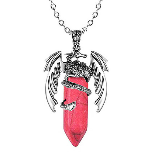 Drachen Kette Mit Rotem Anhänger