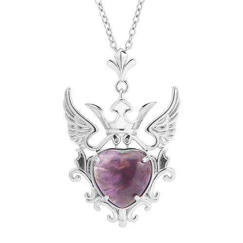 Krone Engelsflügel Kette Amethyst
