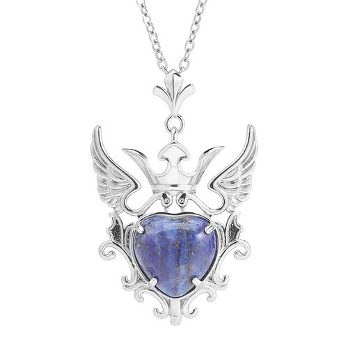 Lapislazuli Kette Krone Engelsflügel
