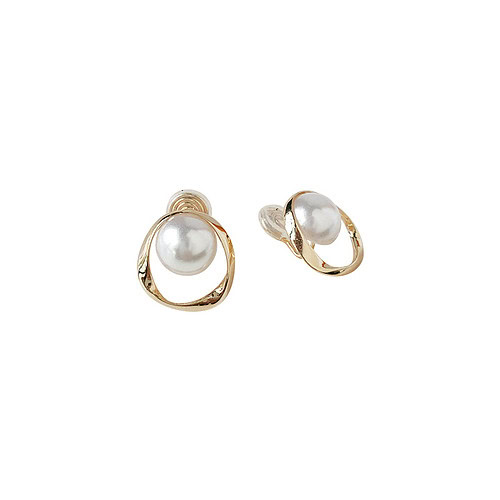 Perlen Ohrclips Damen Gold