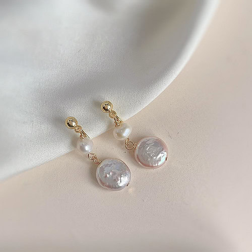 Frauen Barockperlen Ohrclips
