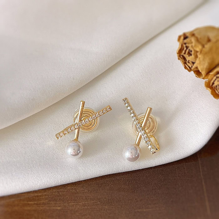 Gold Buchstaben Ohrclips für Damen