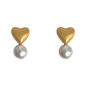 Gold Ohrclips in Herzform,ohrclips gold ohne ohrlöcher