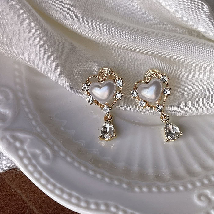 Herz Ohrringe Ohne Ohrloch mit Zirkonia