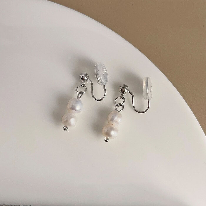 Barockperlen Ohrclips Silber