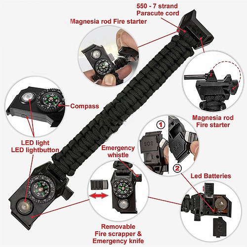 Led Light Paracord Armband