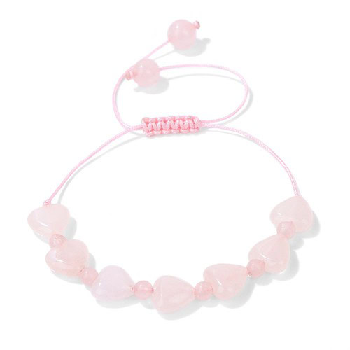 Herz Rosenquarz Armband