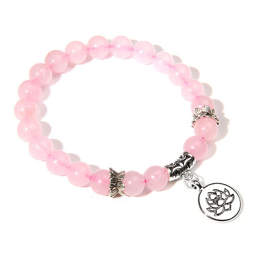 Lotus Rosenquarz Armband
