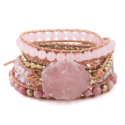 Armband Makramee Pink