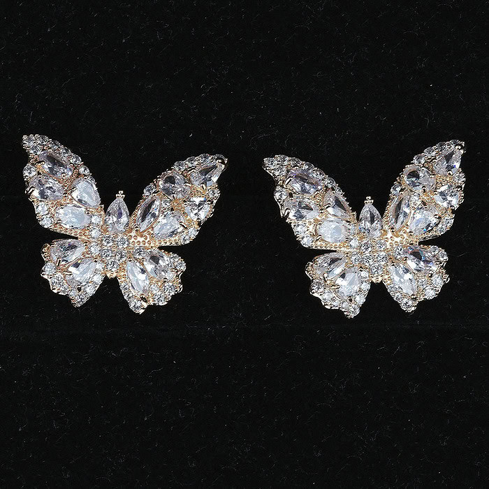Schmetterling Stecker Silber
