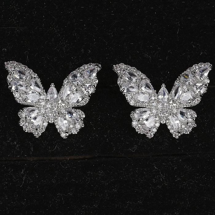 Schmetterling Stecker Silber