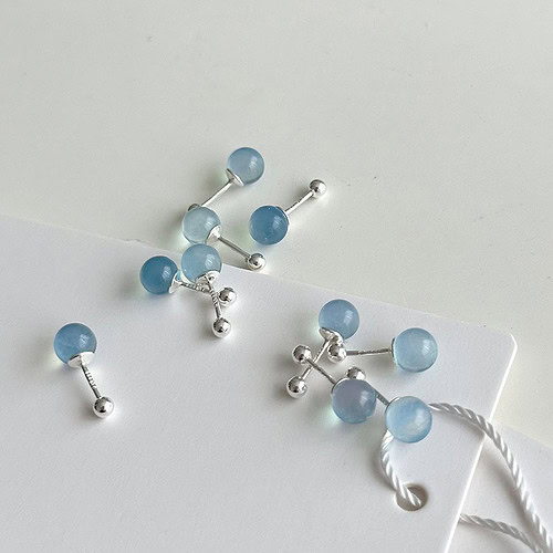 925er Silber Aquamarin Ohrringe