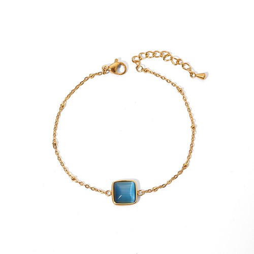 Fashion Aquamarin Armband Gold