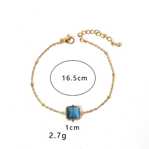 Fashion Aquamarin Armband Gold