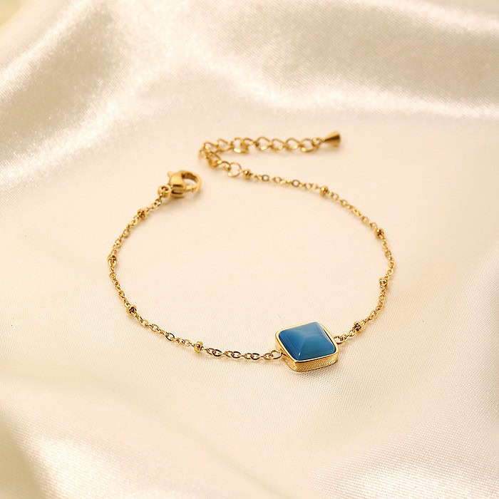 Fashion Aquamarin Armband Gold
