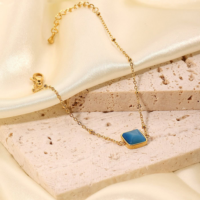 Fashion Aquamarin Armband Gold