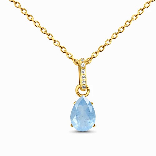 Aquamarin Kette Classic