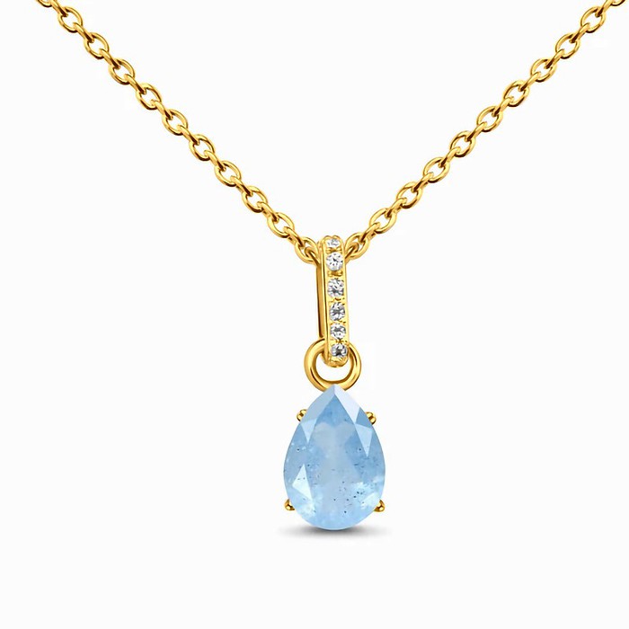 Aquamarin Kette Classic