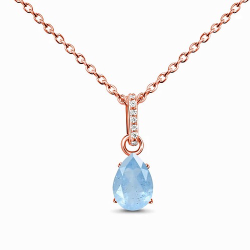 Aquamarin Kette Classic
