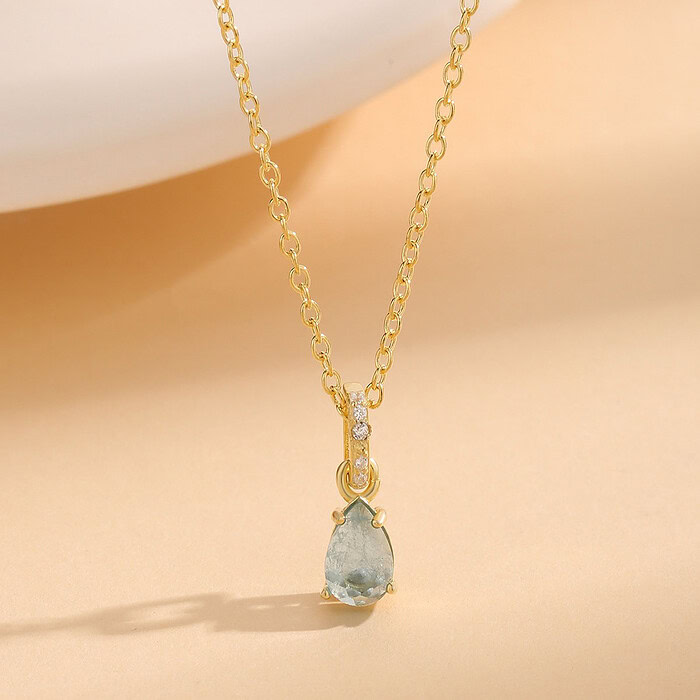 Aquamarin Kette Classic