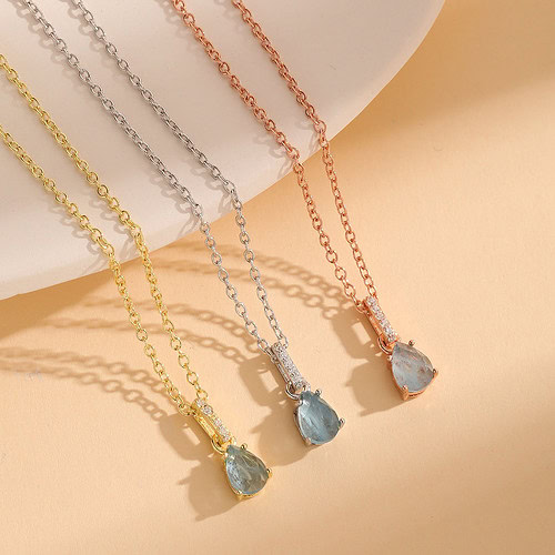 Aquamarin Kette Classic