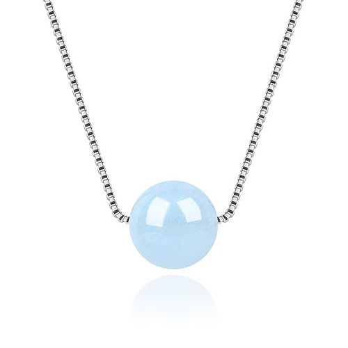 Aquamarin Silber Kette