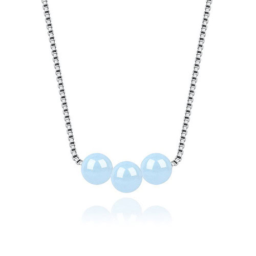 Aquamarin Silber Kette