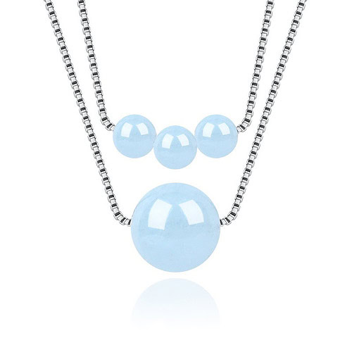 Aquamarin Silber Kette