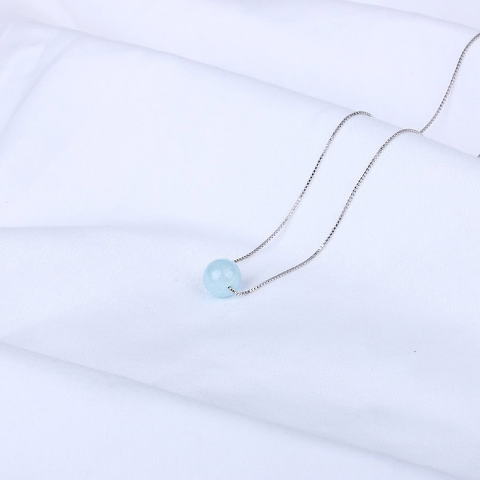 Aquamarin Silber Kette – Bild 2