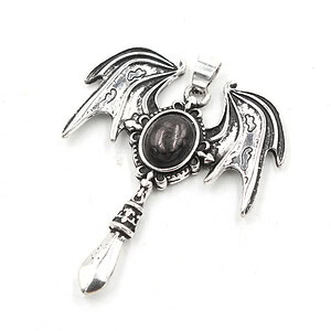 Flügel Kette mit Naturstein