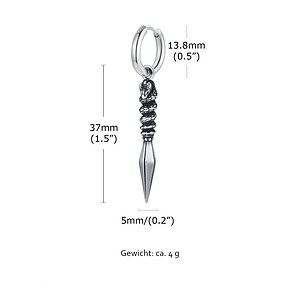 Herren kreuz Ohrring