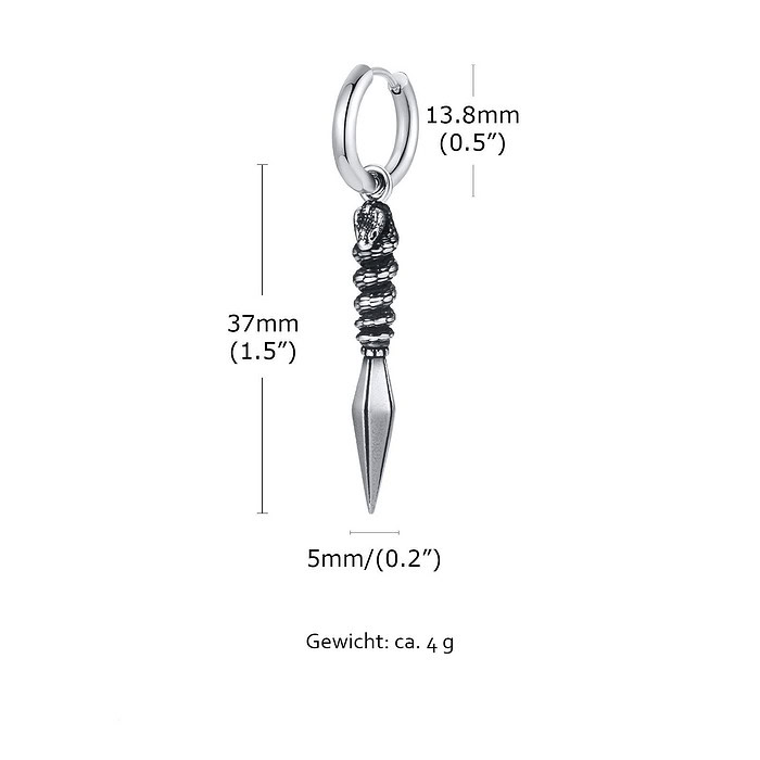 Herren kreuz Ohrring