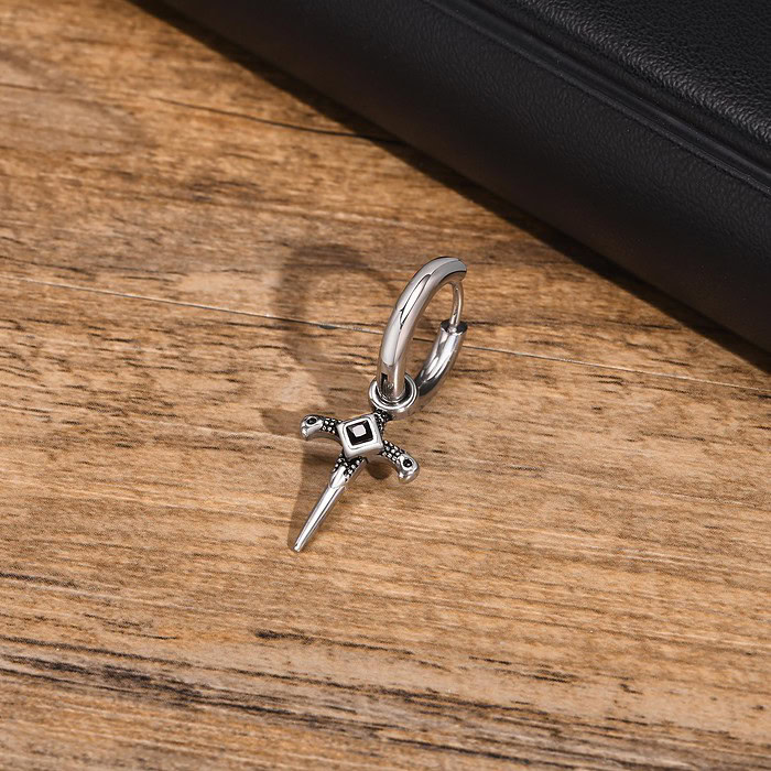 Herren kreuz Ohrring