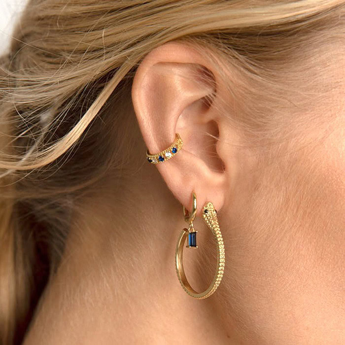 Damen Ohrringe mit Eckige Zirkonia