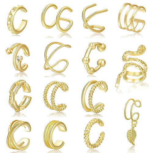 Gold Ear Cuff 15 Set