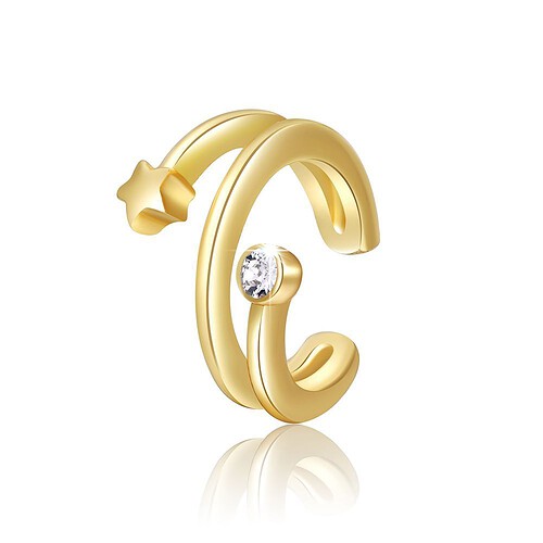 Stern Ear Cuff mit Zirkonia